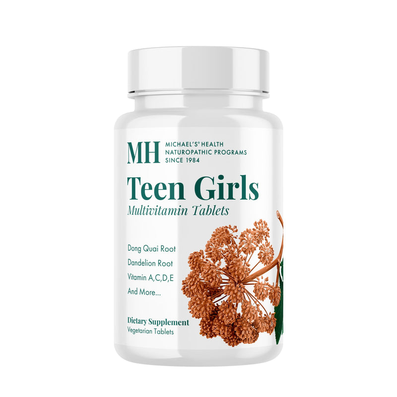 Michael's Health Naturopathic Programs Teen Girls Multivitamin - 90 Vegetarian Tablets - With B Complex Vitamins & Female Herbal Blend - Kosher - 45 Servings
