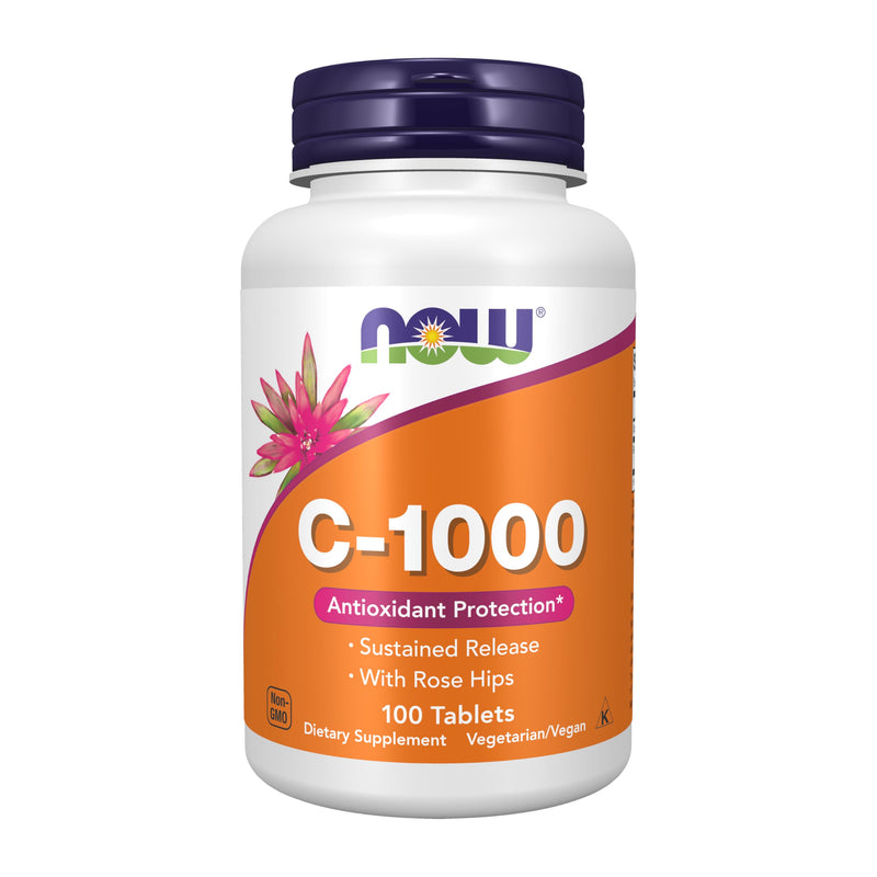 NOW Foods Supplements, Vitamin C-1,000 with Rose Hips, Sustained Release, Antioxidant Protection*, 100 Tablets 100 Count (Pack of 1)