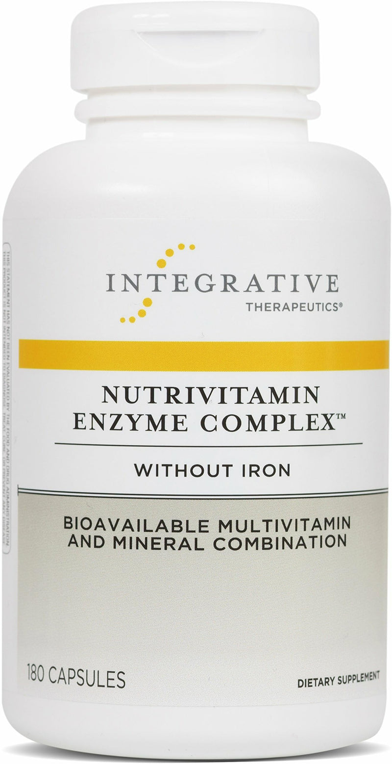 Integrative Therapeutics NutriVitamin Enzyme Complex - Multivitamin Supplement for Antioxidant Support* - Digestive Enzymes with Essential Nutrients - Dairy-Free - 180 Capsules (60 Servings) Unflavored 180 Count (Pack of 1)