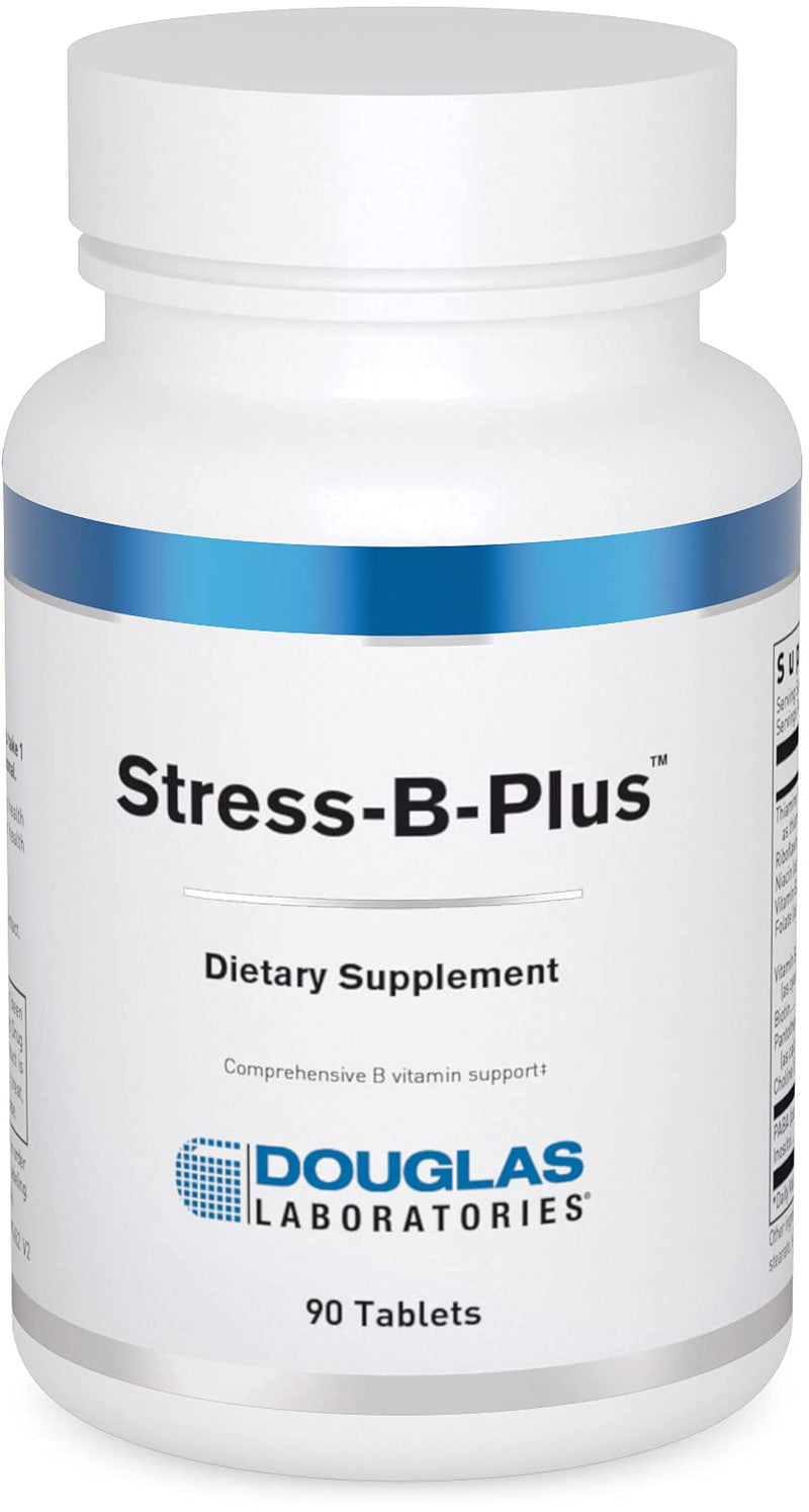 Douglas Laboratories Stress-B-Plus | Comprehensive B Vitamin Complex | 90 Tablets | Comprehensive B Vitamin Complex, B Vitamins are Essential Components in Most Major Metabolic Reactions Standard Packaging