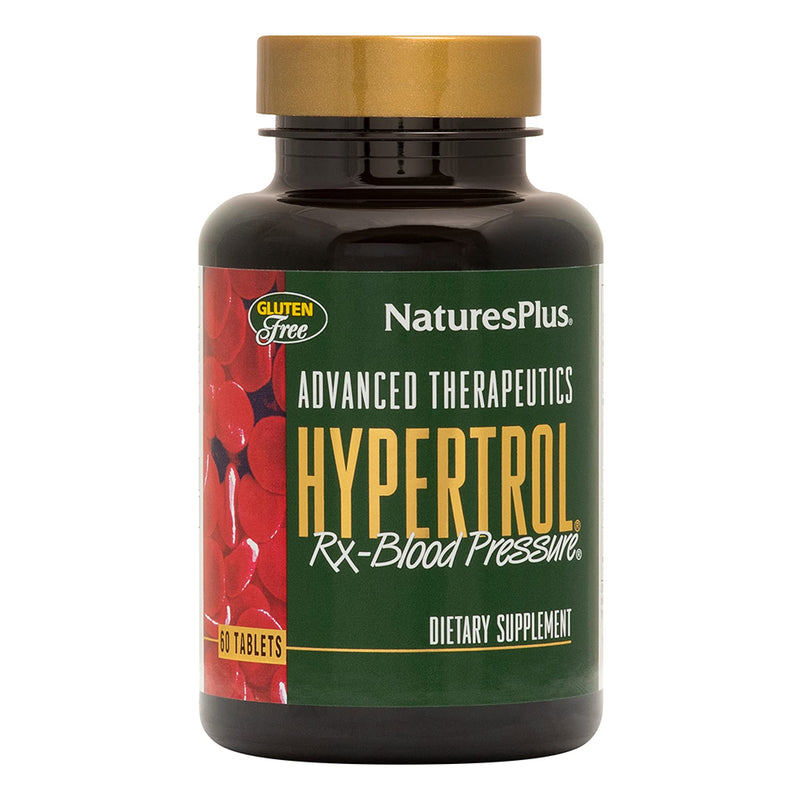 Natures Plus Advanced Therapeutics Hypertrol Rx Blood Pressure - 60 Vegetarian Tablets - Magnesium & Chromium Supplement with Botanical Herbs - Gluten-Free - 30 Servings - BeesActive Australia