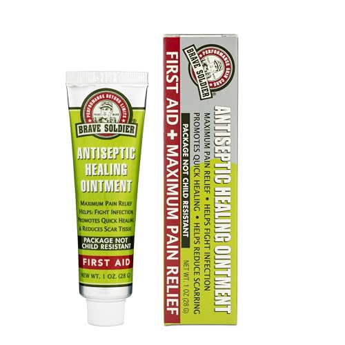 Brave Soldier Antiseptic Healing Ointment - Best Wound Care & Skin Repair Cream with Tea Tree Oil - First Aid Supplies for Burns, Wounds & More, 1 Ounce