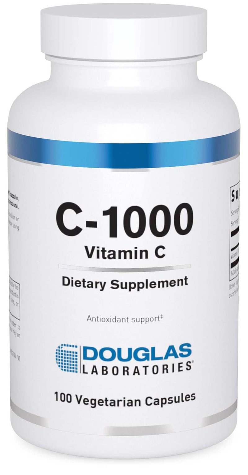 Douglas Laboratories C-1000 - Vitamin C 1000 mg, 100 Vegetarian Capsules | Immune and Antioxidant Support*, Daily Wellness Support*, Free from Gluten and Non-GMO 100 Count (Pack of 1)
