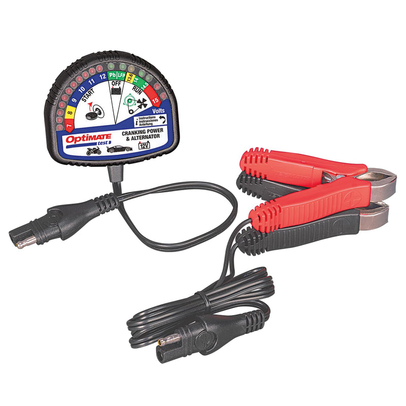 Tecmate Optimate Test – Cranking & Alternator, TS-121, 12V Tester for Battery State of Charge, cranking Performance and Vehicle Charging System OptiMATE TESTER: 12V Cranking & Alternator test - BeesActive Australia