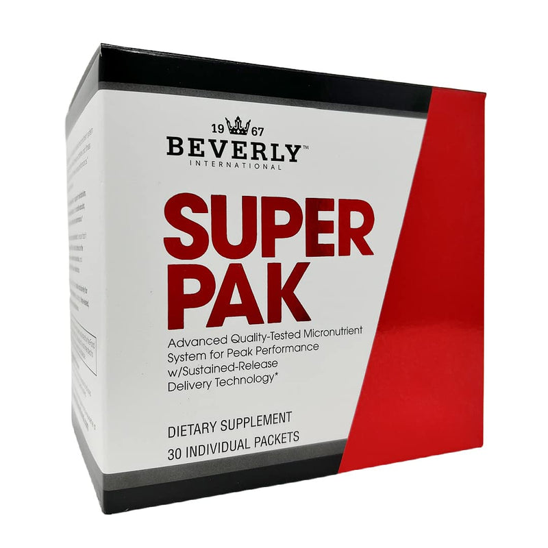 Beverly International Super Pak, 30 Packs, High-Potency Daily Multivitamin | Daily Vitamin Pack for Energy, Performance, Immune System Health, and Active Men and Women. Custom-formulated for Athletes.