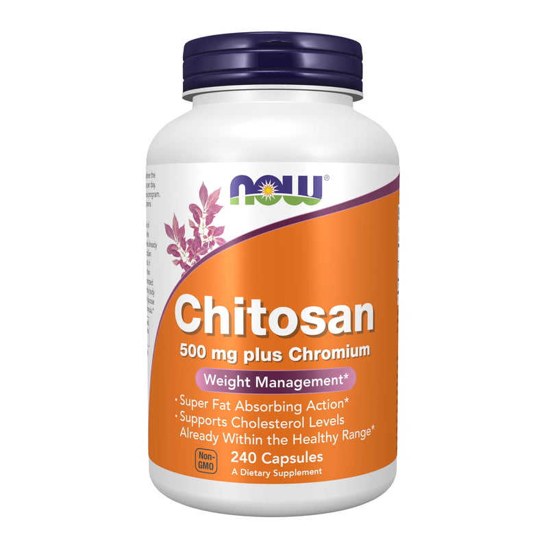 NOW Supplements, Chitosan 500 mg plus Chromium, Weight Management*, 240 Veg Capsules 240 Count (Pack of 1)