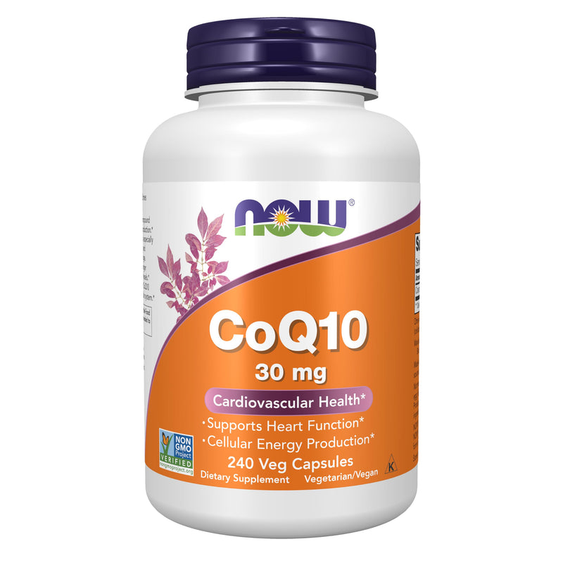 NOW Supplements, CoQ10 30 mg, Pharmaceutical Grade, All-Trans Form produced by Fermentation, 240 Veg Capsules 240 Count (Pack of 1)