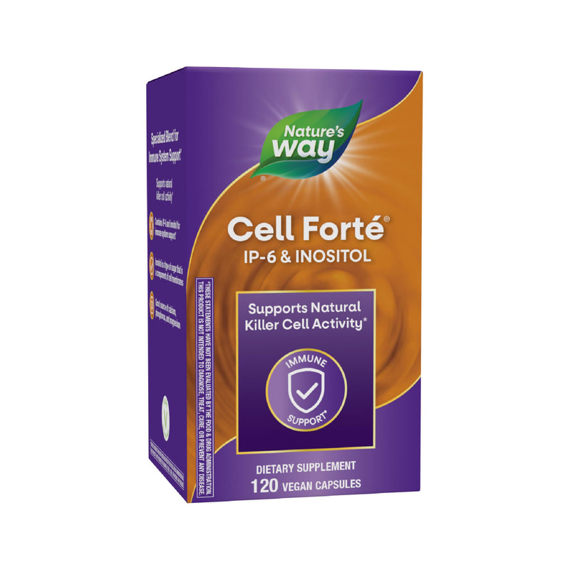 Nature's Way Cell Forté IP-6 & Inositol, Immune System Support*, 120 ct | IP-6 & inositol supplement featuring Calcium, Phosphorus, and Magnesium; Vegan; Free From Gluten, Dairy, Wheat, and Soy 120 Count (Pack of 1)