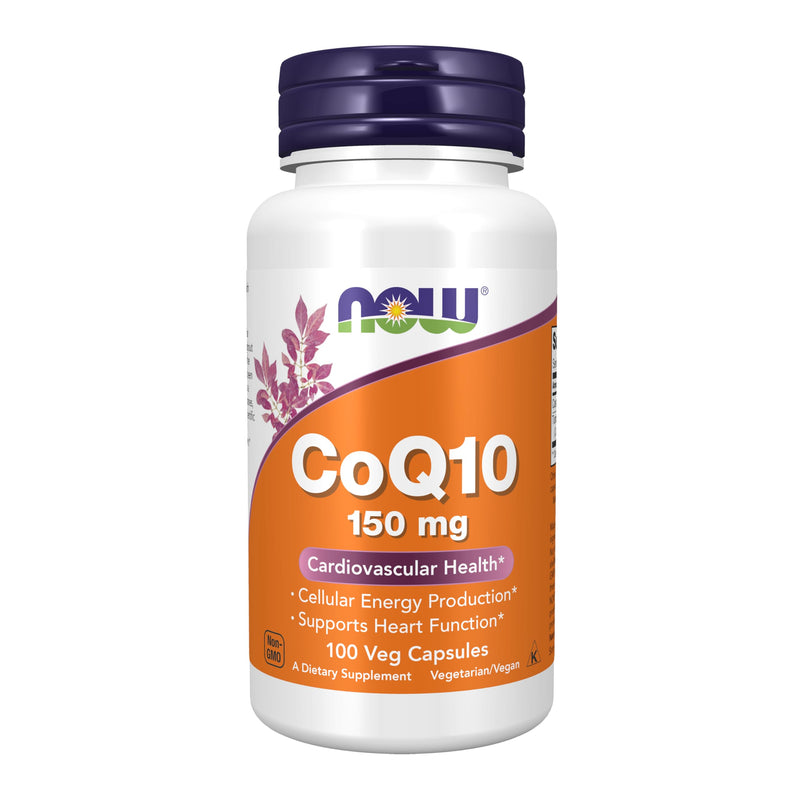 NOW Supplements, CoQ10 150 mg, Pharmaceutical Grade, All-Trans Form produced by Fermentation, 100 Veg Capsules