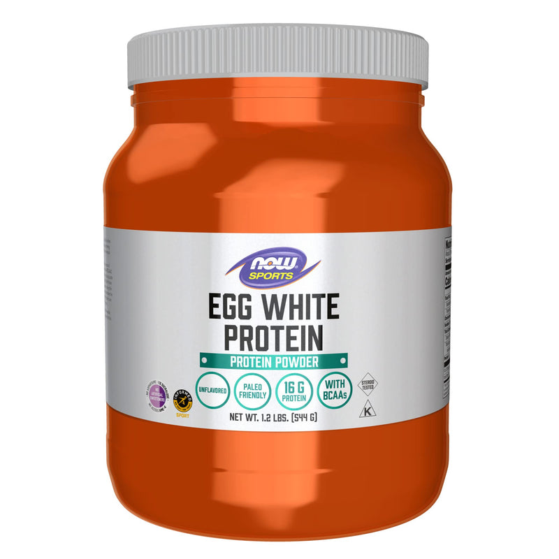 NOW Sports Nutrition, Egg White Protein, 16 g With BCAAs, Unflavored Powder, 1.2-Pound 1.2 Pound (Pack of 1) - BeesActive Australia