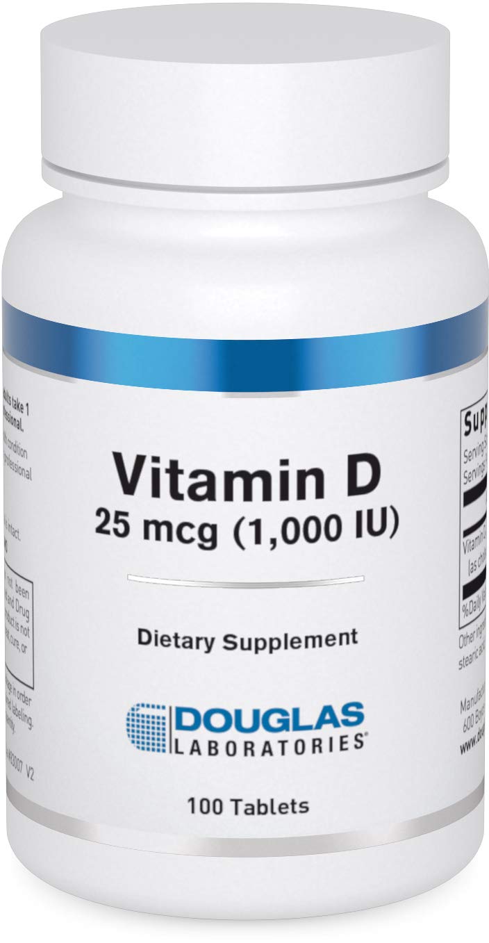 Douglas Laboratories Vitamin D 25 mcg (1,000 IU) - D3 Vitamin - For Immune Support, Bone Health & Tooth Health* - D Vitamin as Cholecalciferol - 100 Tablets | For Immune Support, Bone Health and Tooth Health*, D3 Vitamin, D Vitamin as Cholecalciferol