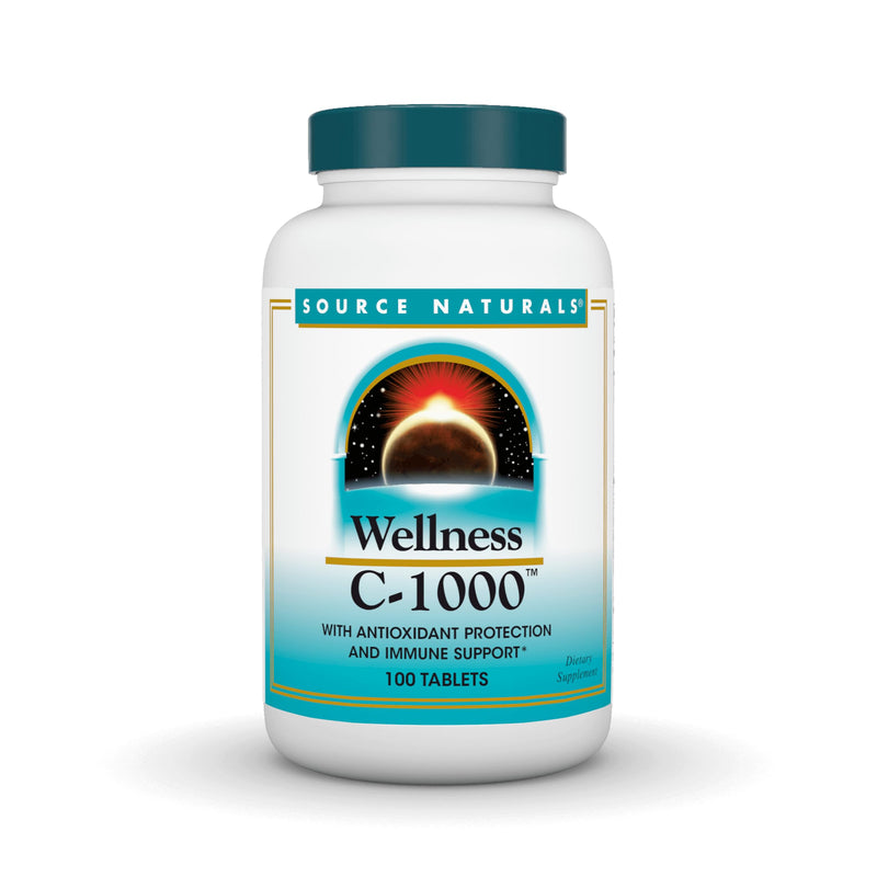 Source Naturals Wellness C-1000, 100 Tablets | Antioxidant Protection and Immune Support* 100 Count (Pack of 1)