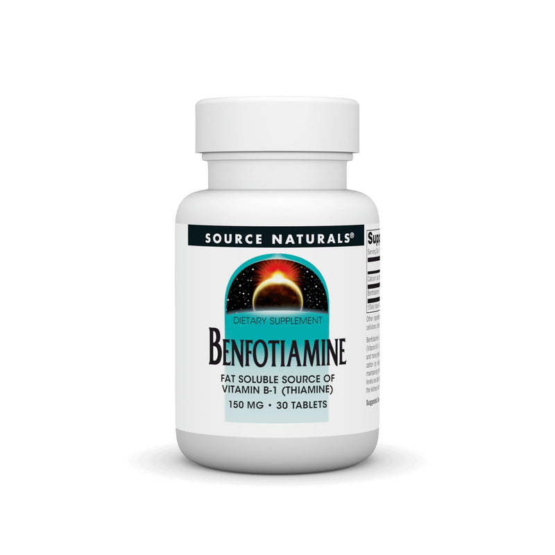 Source Naturals: Benfotiamine, Fat Soluable Source of Vitamin B-1 (Thiamine) 150 mg 30 Tablet 30 Count (Pack of 1)