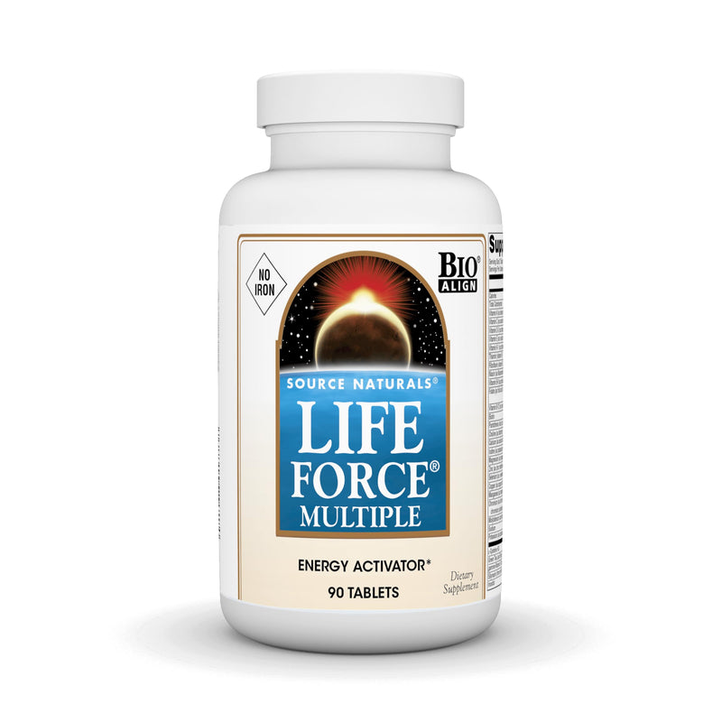 Source Naturals Life Force Multiple - 90 Tablets | No Iron Bio-Aligned Formula® - Delivering 40+ Ingredients for Foundational Nutrition 90 Count (Pack of 1)