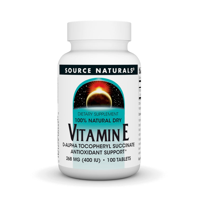 Source Naturals Vitamin E, 400 iu Fat-Soluble Antioxidant - 100 Tablets 100 Count (Pack of 1)