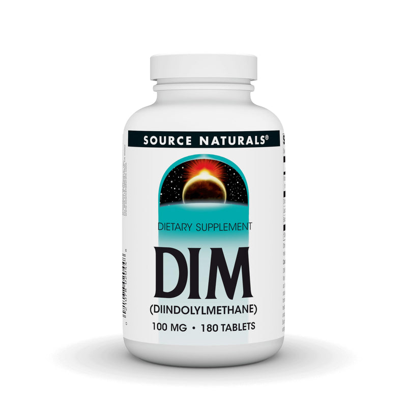Source Naturals, DIM [Diindolylmethane] 100mg - 180 Tablets | BioPerine | Vitamin E & More 180 Count (Pack of 1)