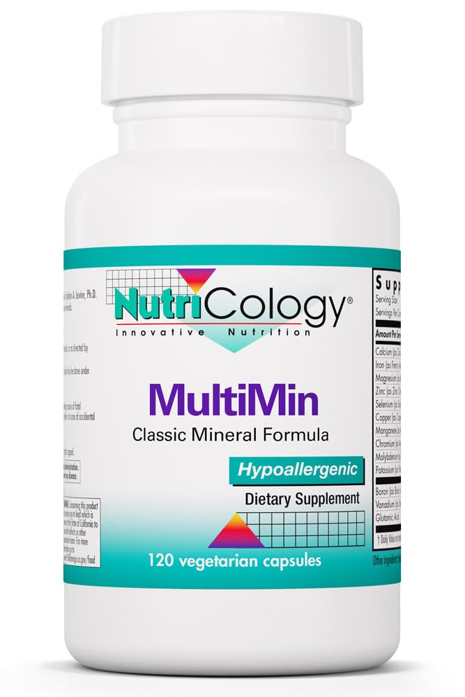 NutriCology MultiMin Essential Mineral Blend, 120 Vegetarian Capsules | Essential Macro, Trace and Ultra Trace Minerals Supporting Mineral Balance, Absorption and Cellular Function