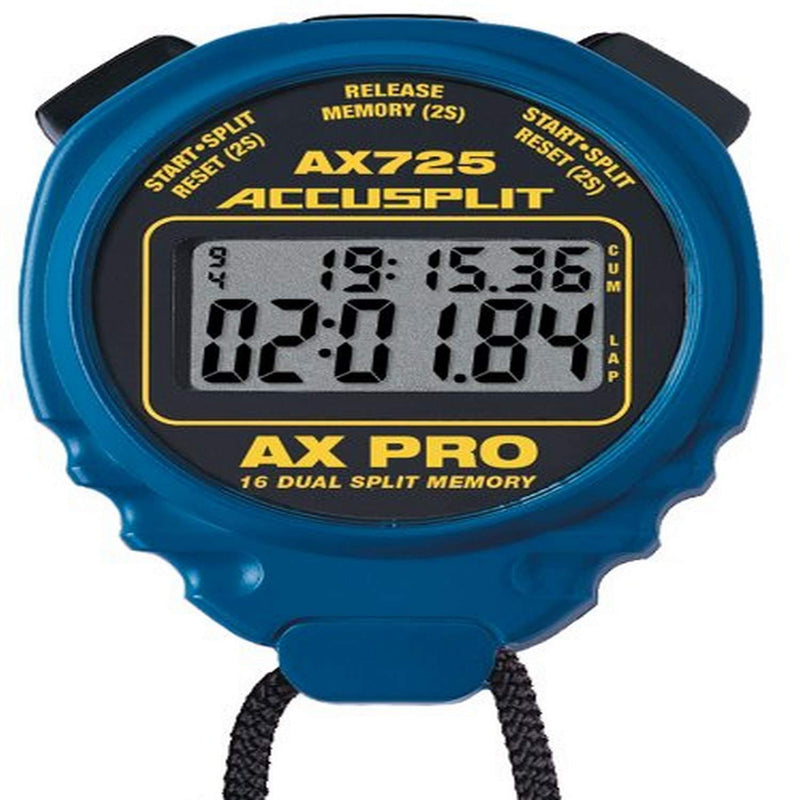 ACCUSPLIT AX725 PRO MEMORY (16) Dual Line Stopwatch (Blue) - BeesActive Australia