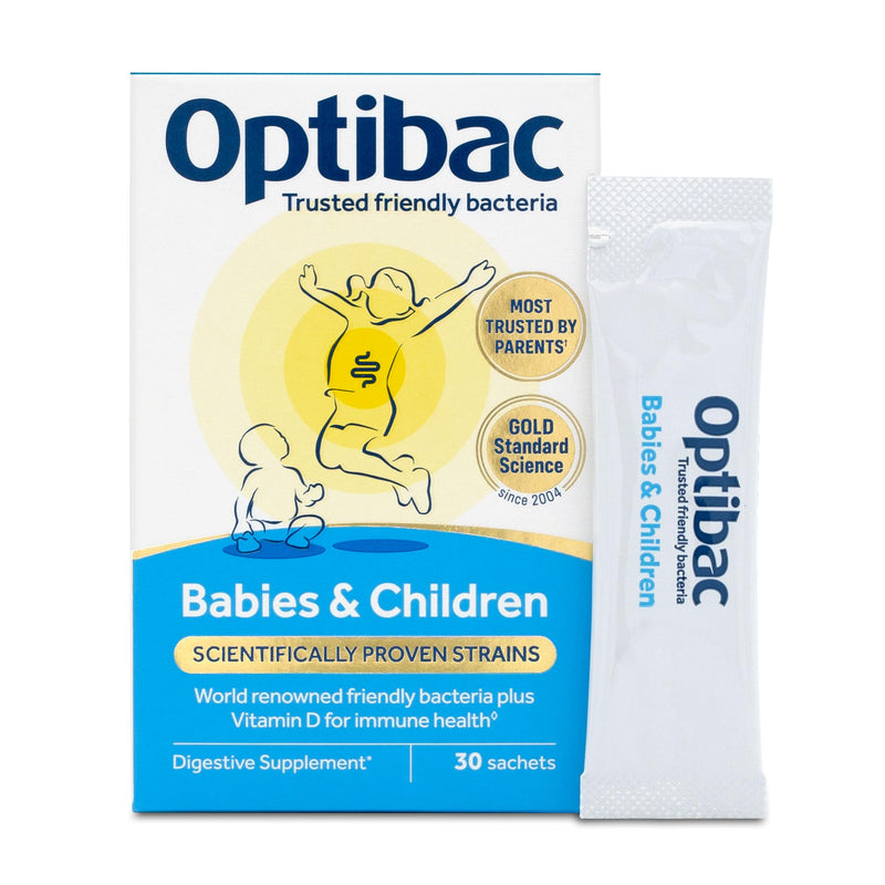 Optibac Probiotics Babies & Children - Kids Probiotic + Vitamin D for Immune Support - Most Trusted by Parents - 30 Sachets