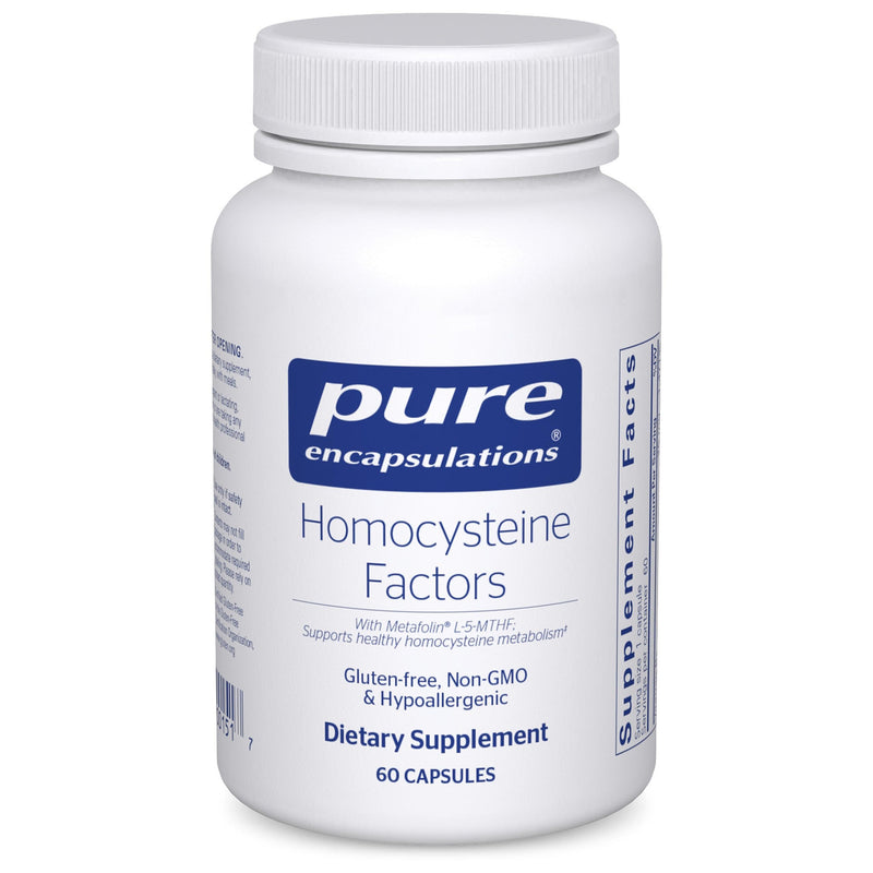 Pure Encapsulations Homocysteine Factors, 60 Capsules | Supplement to Support Normal Homocysteine Levels and Cardiovascular Health* 60 Count (Pack of 1)