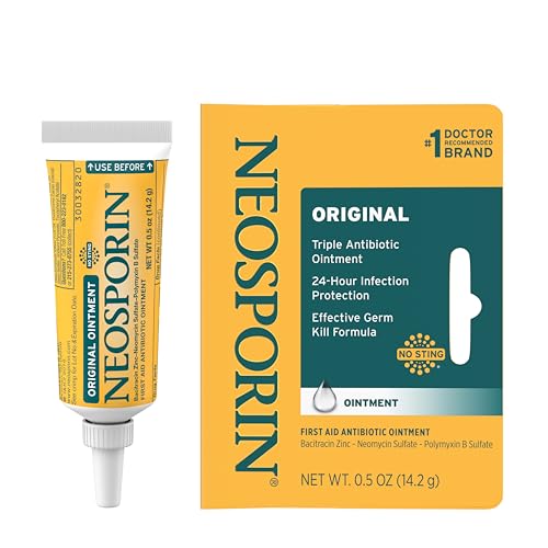 Neosporin Original Triple Antibiotic Ointment, 0.5 oz 0.5 Ounce (Pack of 1)