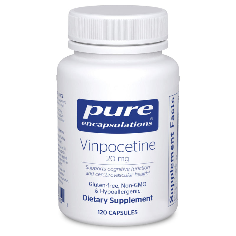 Pure Encapsulations Vinpocetine, 120 Capsules | 20 mg, Brain and Cerebrovascular Support*, Memory Support, Gluten-Free and Non-GMO