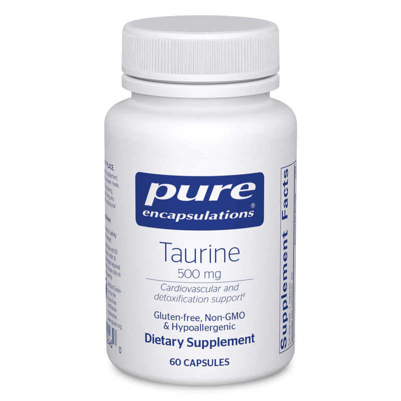 Pure Encapsulations Taurine 500 mg, 60 Capsules | Amino Acid Supplement to Support Heart, Cardiovascular, Brain, Gallbladder, Liver and Eye Health* 60 Count (Pack of 1)