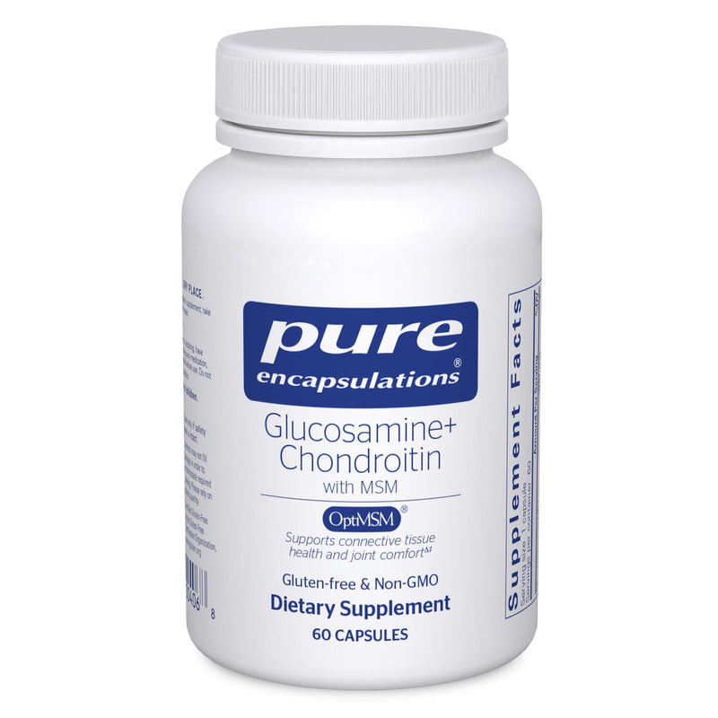 Pure Encapsulations Glucosamine Chondroitin with MSM, 60 Capsules | Supports Joint Health and Normal Cartilage Formation*, Maintains Enzyme Activity, Gluten-Free and Non-GMO 60 Count (Pack of 1)