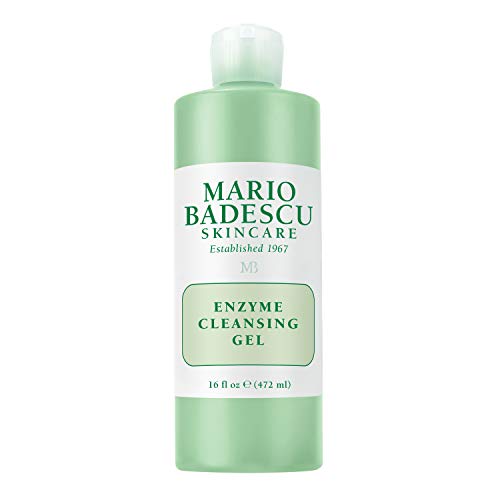 Mario Badescu Enzyme Cleansing Gel Face Wash, Oil-Free Facial Cleanser with Papaya Enzyme & Grapefruit Extract, Exfoliating Skin Care for All Skin Types, Removes Excess Oil & Impurities 16 Fl Oz