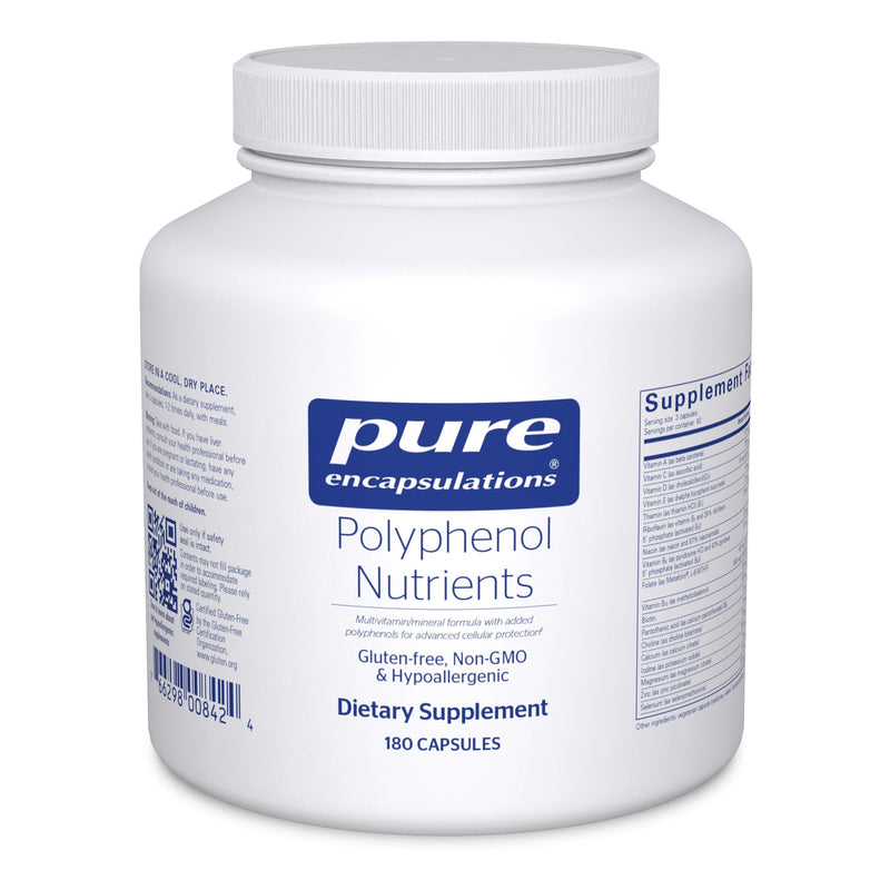 Pure Encapsulations Polyphenol Nutrients, 180 Capsules | Hypoallergenic Nutrient Dense Multivitamin/Mineral Formula, Optimal Bioavailability 180 Count (Pack of 1)