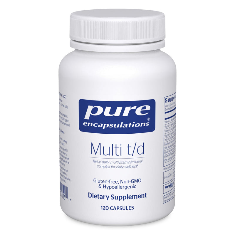 Pure Encapsulations Multi T/D, 120 Capsules | Multivitamin and Mineral Supplement, for Daily Wellness, Cardiovascular and Immune Health*, Rich in Vitamins and Minerals 120 Count (Pack of 1)