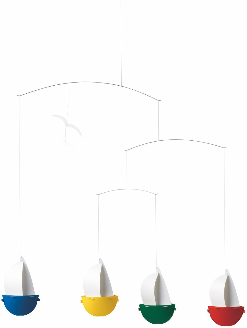 Sailfun Hanging Nursery Mobile - 24 Inches - High Quality Plastic - Handmade in Denmark by Flensted - BeesActive Australia