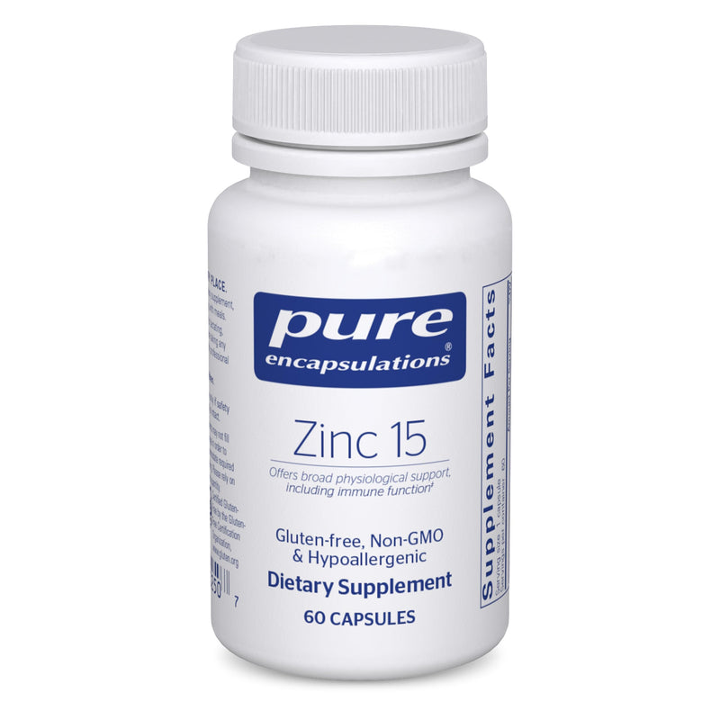 Pure Encapsulations Zinc 15 mg - Zinc Picolinate Supplement for Immune System Support, Growth & Development - for Wound Healing - with Premium Zinc Picolinate - 60 Capsules 60 Count (Pack of 1) - BeesActive Australia