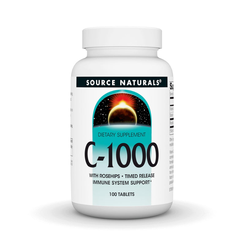 Source Naturals C-1000, 100 Timed Release Tablets | with Rose Hips | Immune Sytem Support* 1 100 Count (Pack of 1)