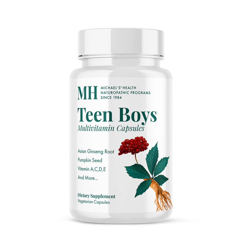 Michael's Health Naturopathic Programs Teen Boys - 60 Vegetarian Capsules - Daily Multivitamin Supplement - Kosher - 30 Servings