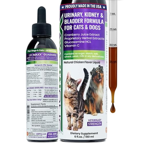 UroMAXX Urinary Tract Support Liquid for Dogs & Cats, Chicken, 6 oz 1 Pack
