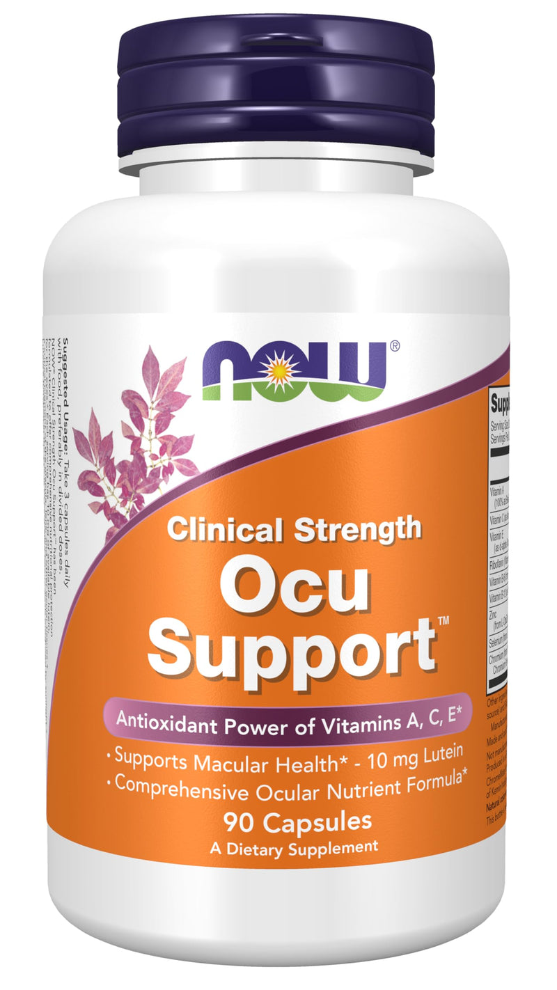 NOW Supplements, Ocu Support™with FloraGLO® Lutein, plus Vitamins A, C and E, 90 Veg Capsules