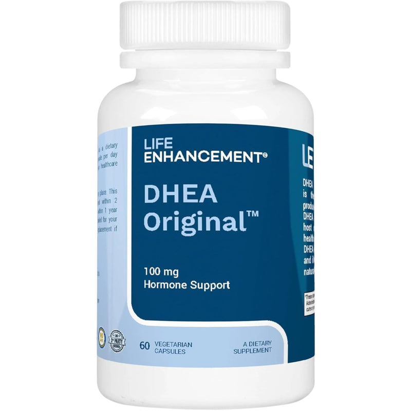 Life Enhancement DHEA Original - 100 mg DHEA Supplement with 10 mg Vitamin C- 60 Servings DHEA 100 mg with 10 mg Vitamin C