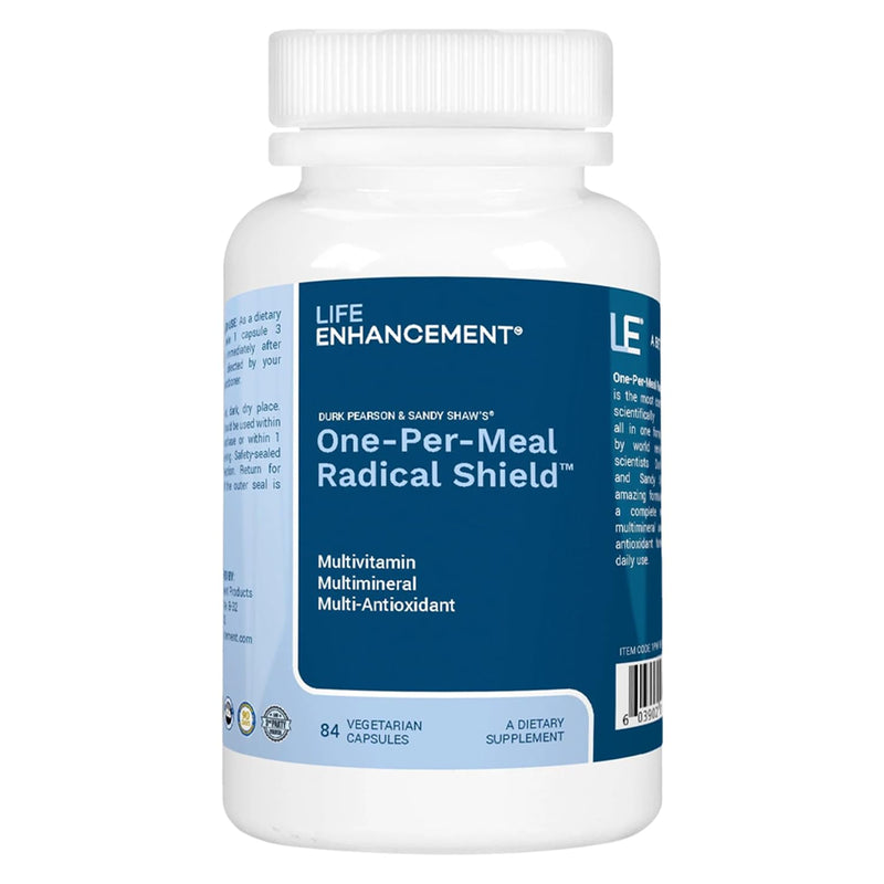 Life Enhancement One-Per-Meal Radical Shield - Multi-Antioxidant, Multivitamin and Multimineral Supplement - 84 Servings