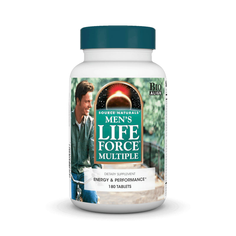 Source Naturals Men's Life Force Multiple Daily Multivitamin & Immune Health Supplement - 13 Essential Vitamins, Nutrients & Minerals - 180 Tablets 180 Count (Pack of 1)