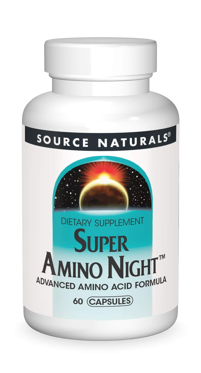 Source Naturals Super Amino Night - 60 Capsules | Advanced Amino Acid Formula