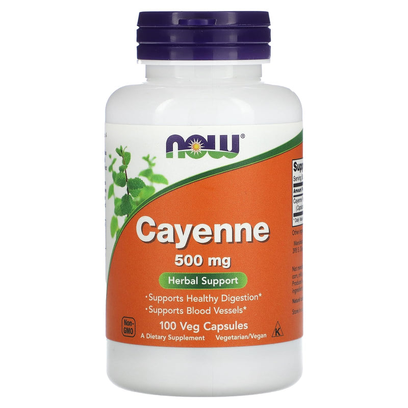 Now Foods Cayenne 500mg 100 Vcaps - BeesActive Australia