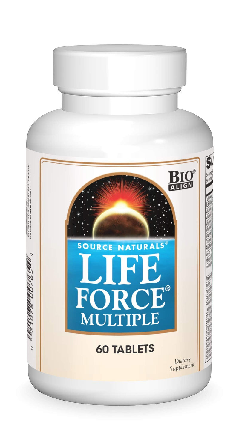 Source Naturals Life Force Multiple Daily Multivitamin, 60 Tablets | Bio-Aligned Formula® - Delivering 40+ Ingredients for Foundational Nutrition | Contains Soy*