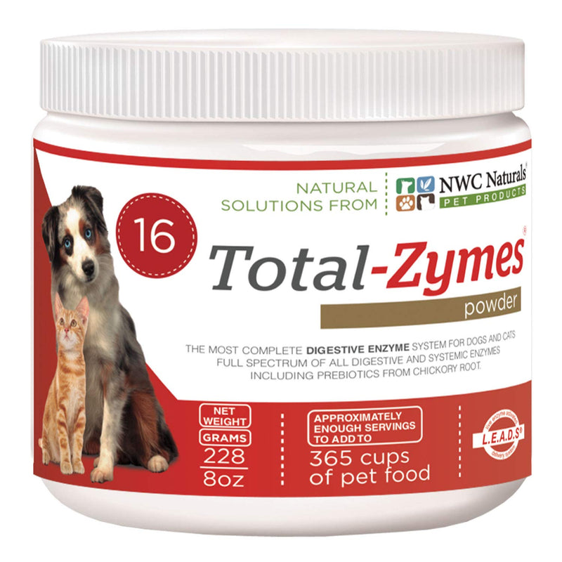 Total-Zymes- Digestive Enzymes for Dogs and Cats - Treats 365 Cups of Pet Food 8 Ounce (Pack of 1) - BeesActive Australia
