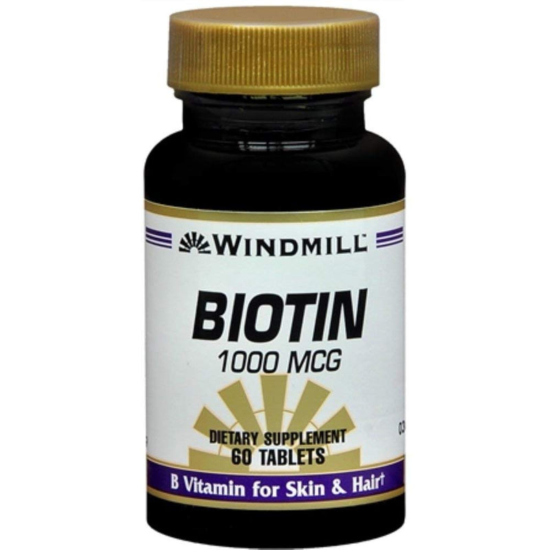 Windmill Biotin 1,000 mcg Tablets, 60 ct