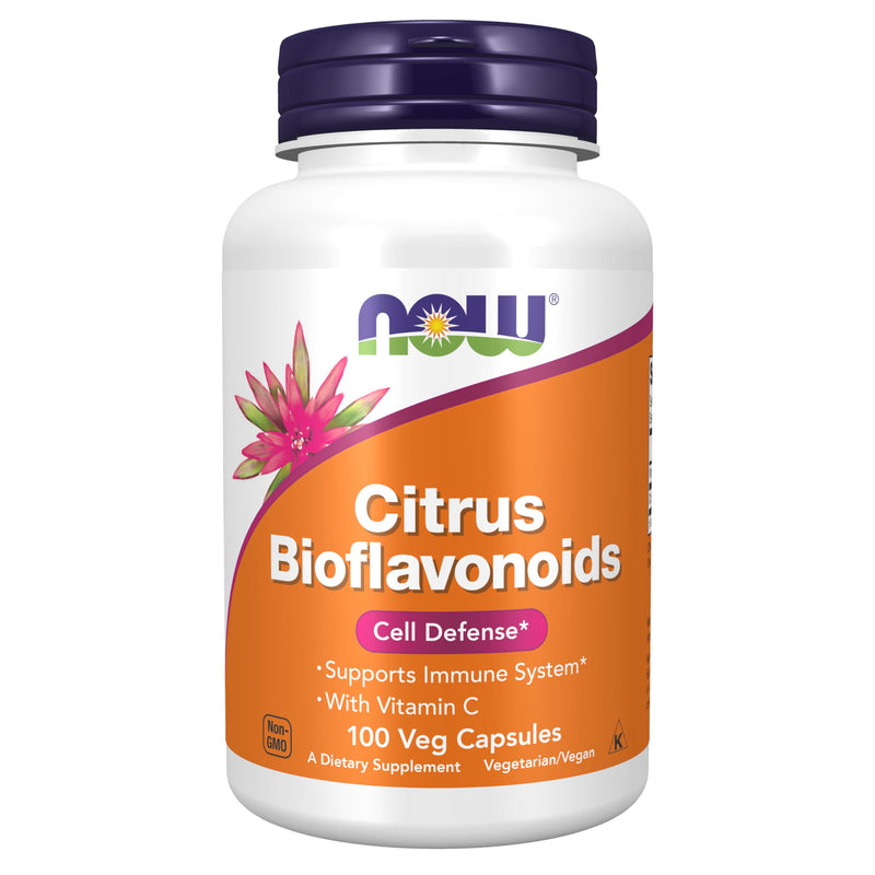 NOW Supplements, Citrus Bioflavonoids 700mg, Supports Immune System*, Cell Defense*, 100 Capsules 100 Count (Pack of 1)