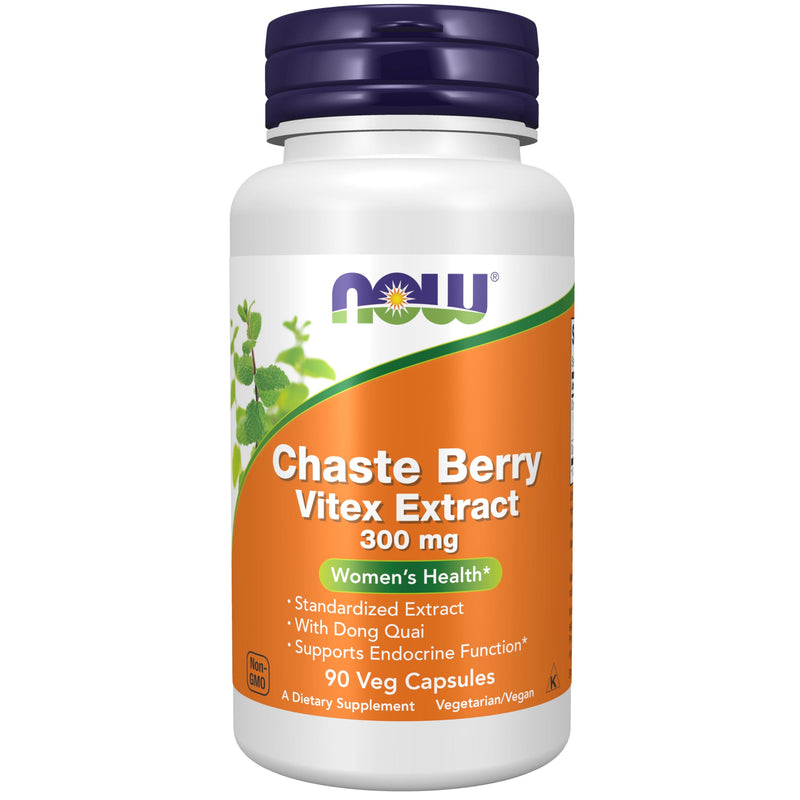 NOW Supplements, Chaste Berry Vitex Extract 300 mg with Dong Quai, Women's Health*, 90 Veg Capsules Unflavored 90 Count (Pack of 1) - BeesActive Australia