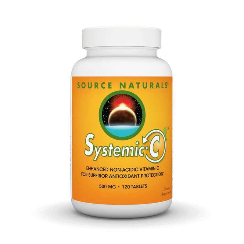 Source Naturals Systemic C, 500mg - 120 Tablets 1 120 Count (Pack of 1)