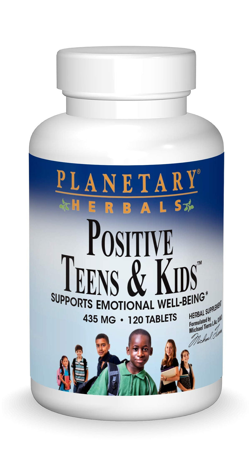 Planetary Herbals Positive Teens & Kids 435mg, Supports Emotional Well-Being,120 Tablets | Supports Emotional Well-Being