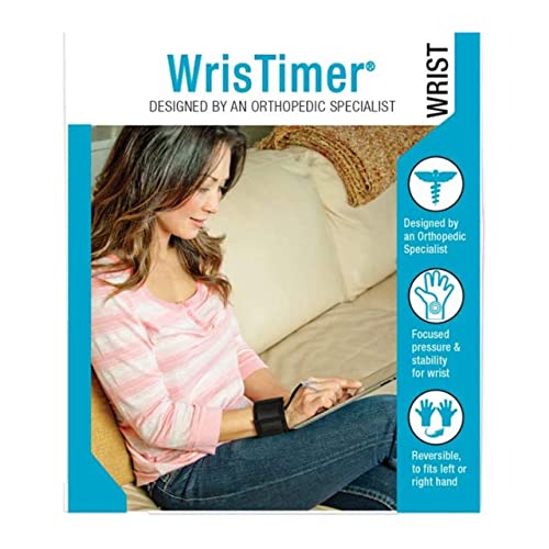 Brownmed WrisTimer - Wrist Brace for Carpal Tunnel & Tendonitis Support at Work & Home - Hand Brace for Left or Right Hand - Provides Comfortable Wrist Compression - Medium